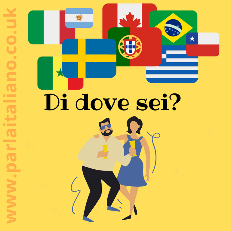 parla italiano graphic of di dove sei - learn italian online